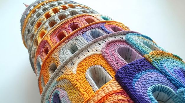 Close up of colorful embroidered fabric