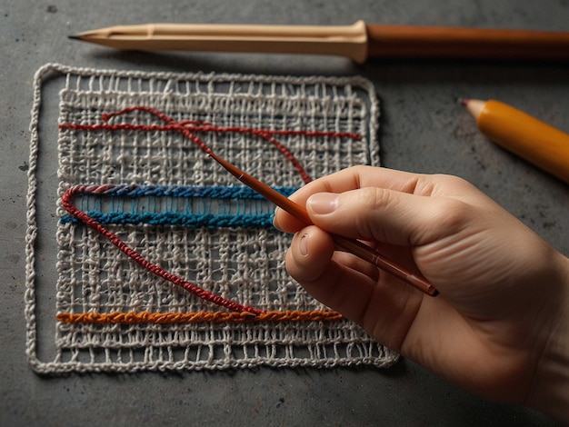 Step by step embroidery process